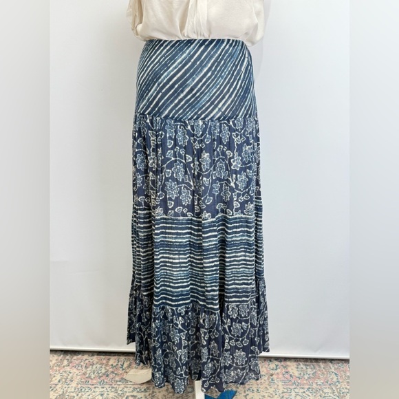 Chaps Blue Floral Maxi Skirt - Picture 10 of 15